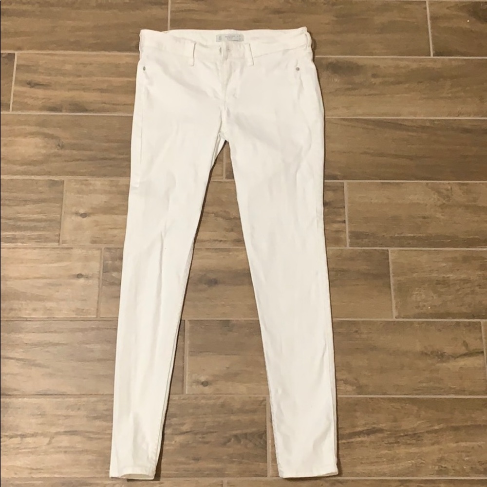 White skinny jeans Abercrombie & Fitch